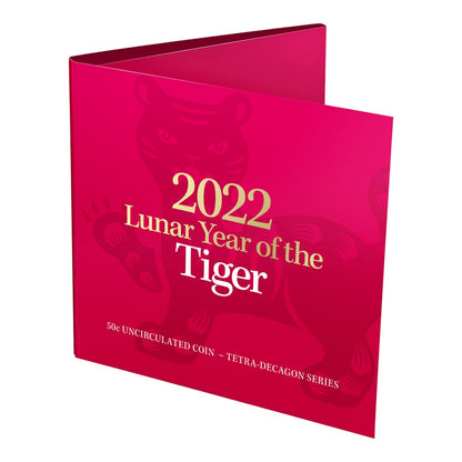 2022 50c CuNi Tetra-Decagon Uncirculated Coin - Year of the Tiger
