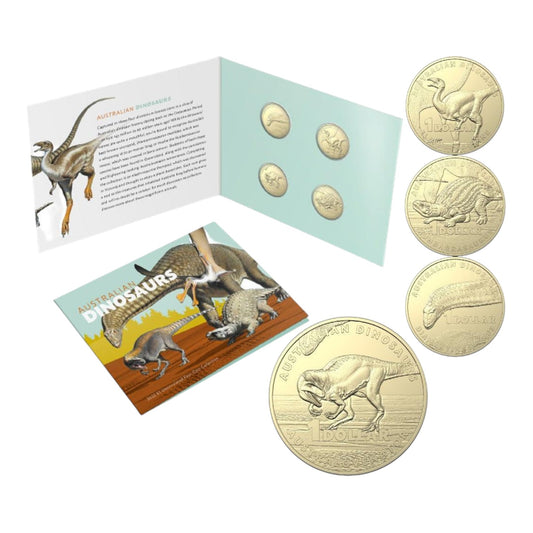 2022 $1 Uncirculated Four-Coin Collection - Australian Dinosaurs