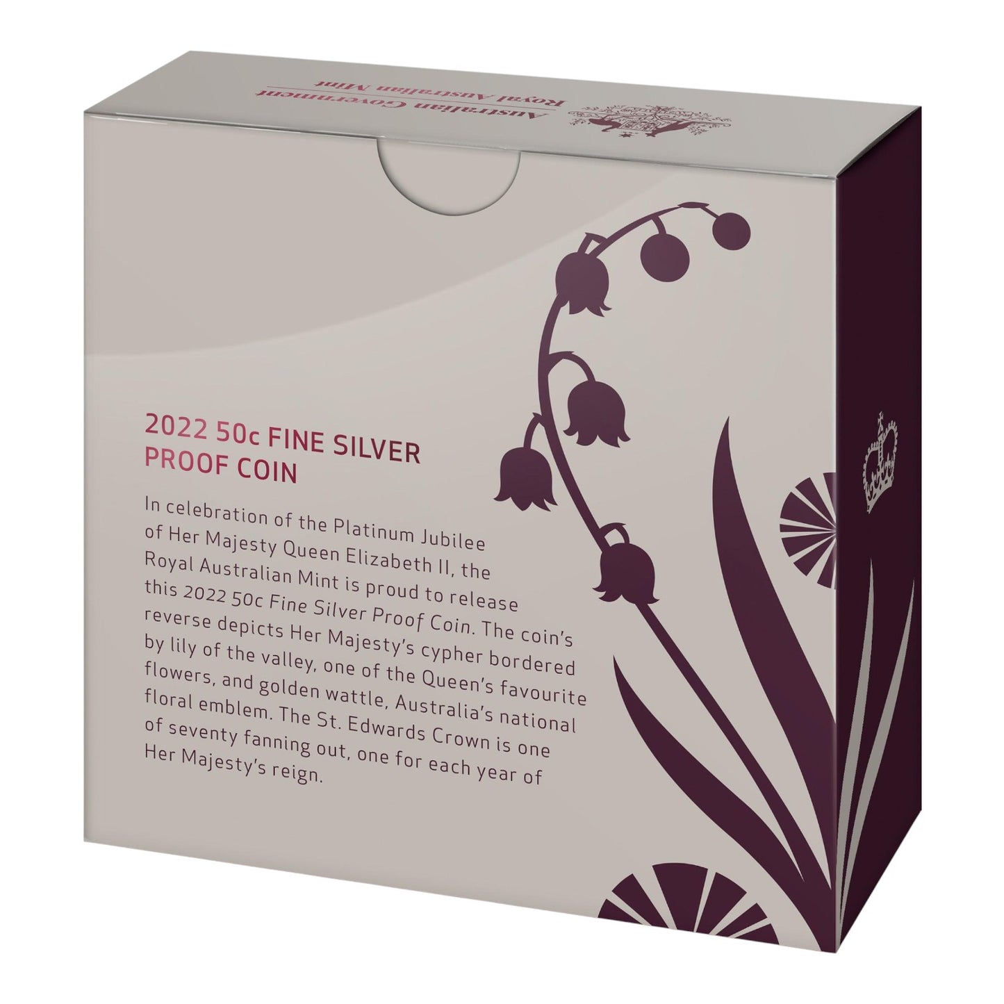 2022 50c Silver Proof Coin – Platinum Jubilee of HM Queen Elizabeth II