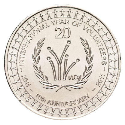2011 20c Coin - International Year of Volunteers - Uncirculated