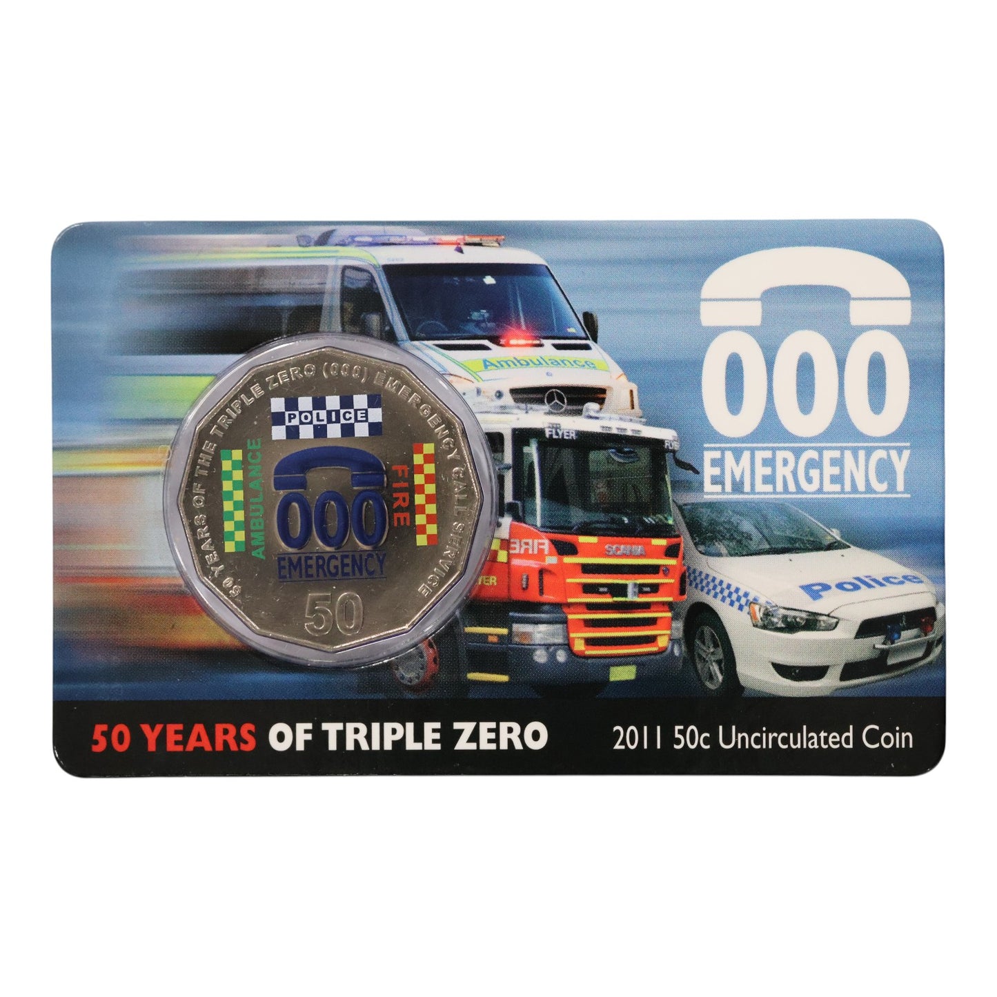 2011 50c Coin - 50 Years of Triple Zero