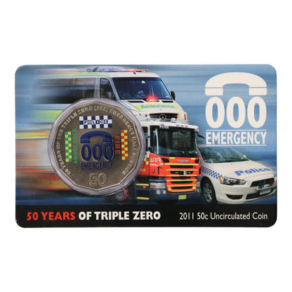 2011 50c Coin - 50 Years of Triple Zero