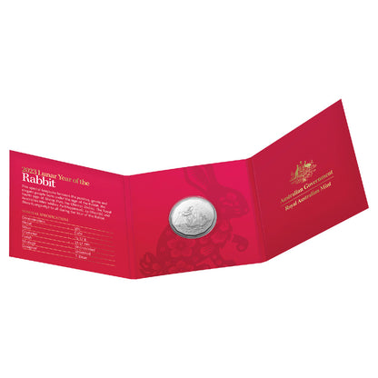 2023 50c CuNi Tetra Decagon Uncirculated Coin – Year of the Rabbit