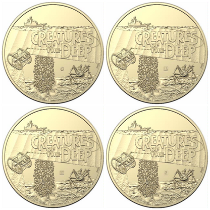 2023 Creatures of the Deep - $1 AlBr Mintmark and Privy Mark Uncirculated Four Coin Set