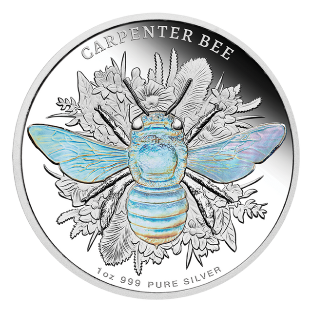 2026 Australian Native Bees - Carpenter Bee 1oz Silver Proof Hologram Coin