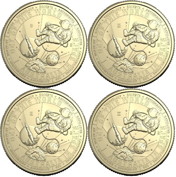 2024 $1 AlBr Four Coin Mintmark and Privy Mark Set- Deep Space