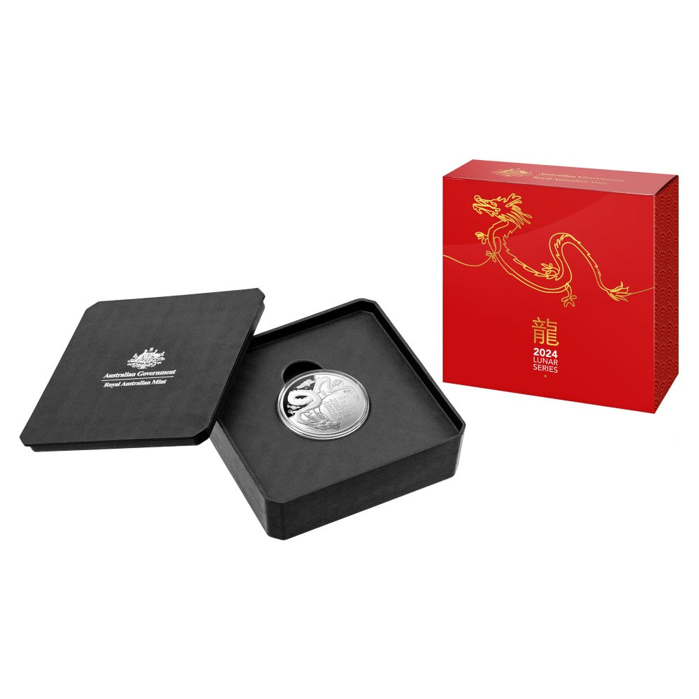 2024 $5 Fine Silver Proof Domed Coin – Year of the Dragon