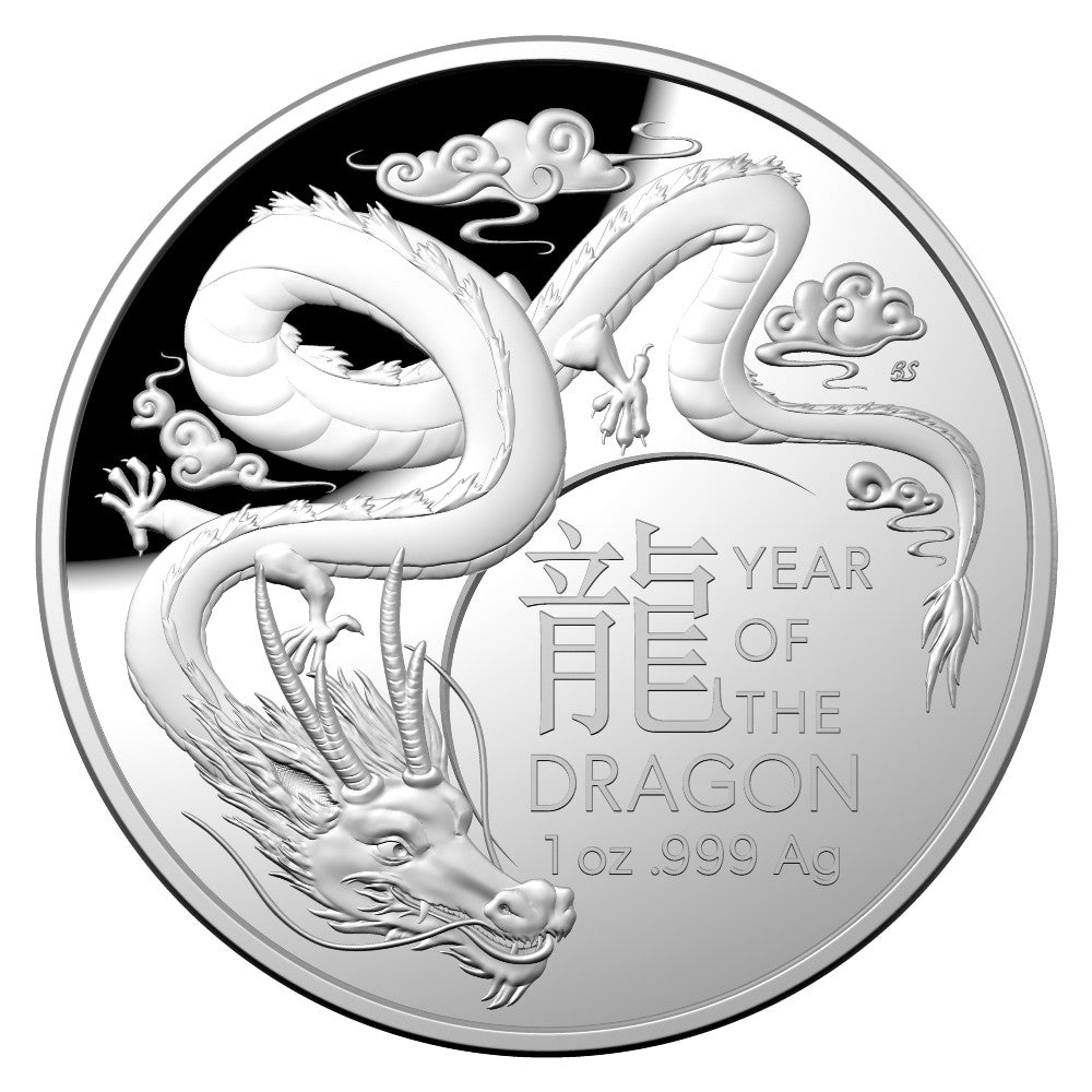 2024 $5 Fine Silver Proof Domed Coin – Year of the Dragon