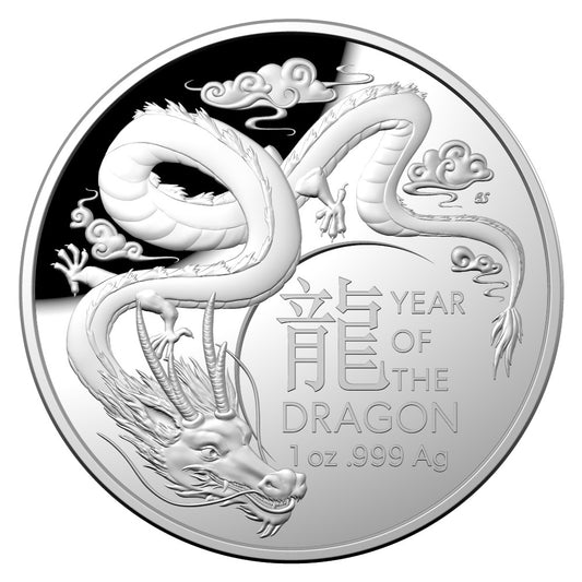 2024 $5 Fine Silver Proof Domed Coin – Year of the Dragon