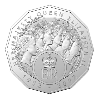 2023 50c CuNi Uncirculated Coin - HM Queen Elizabeth II Commemoration