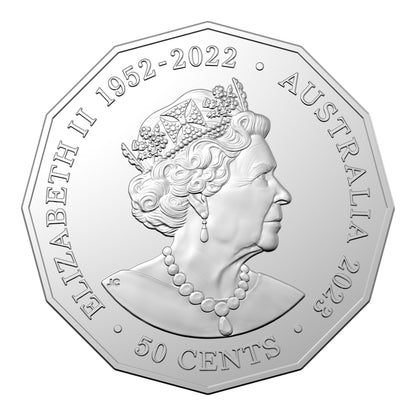 2023 50c CuNi Uncirculated Coin - HM Queen Elizabeth II Commemoration