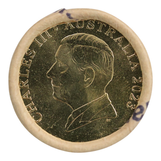 2023 $1 Circulating Coin King Charles III Effigy - Premium Roll with Roll Tube