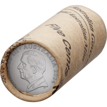 2024 5c CuNi Circulating Coin - KCIII Obverse - Premium Roll with Roll Tube
