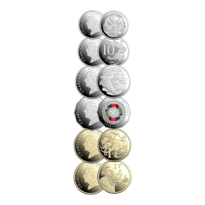 2025 Six-Coin Coloured Proof Year Set - 50th Anniversary of the Australian Honours and Awards System