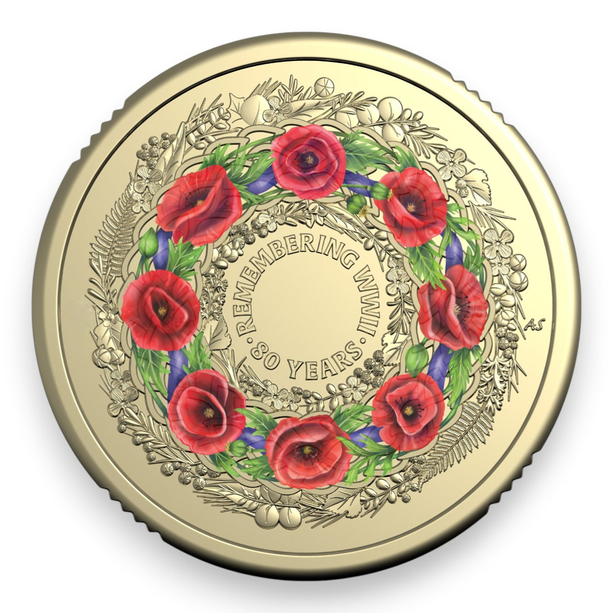 2025 $2 Coloured Circulating Rolled Coins - 80th Anniversary of World War 2 - Premium