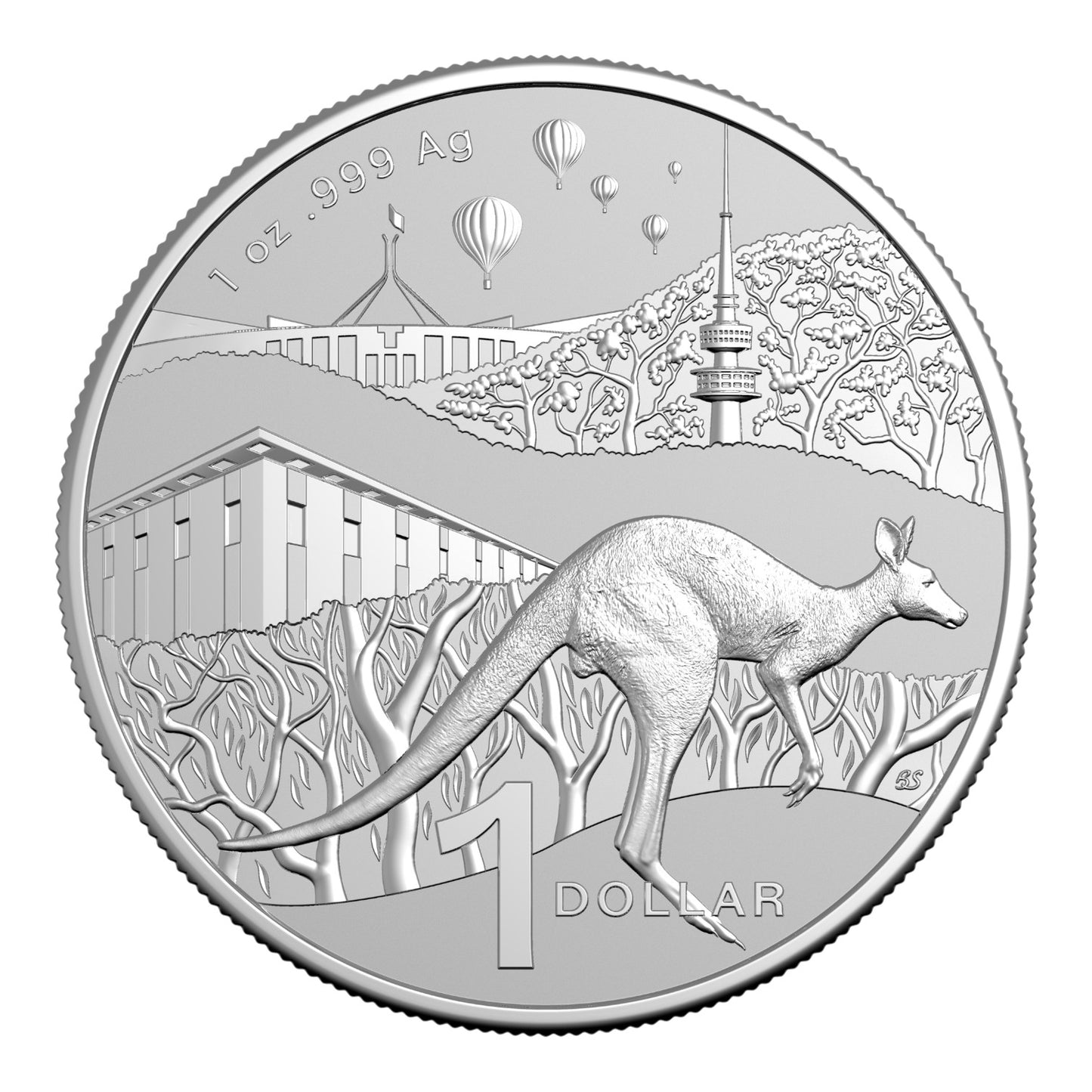 2025 $1 1 oz Fine Silver Frosted Uncirculated Coin - Kangaroo Series