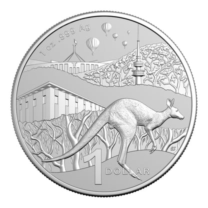 2025 $1 1 oz Fine Silver Frosted Uncirculated Coin - Kangaroo Series