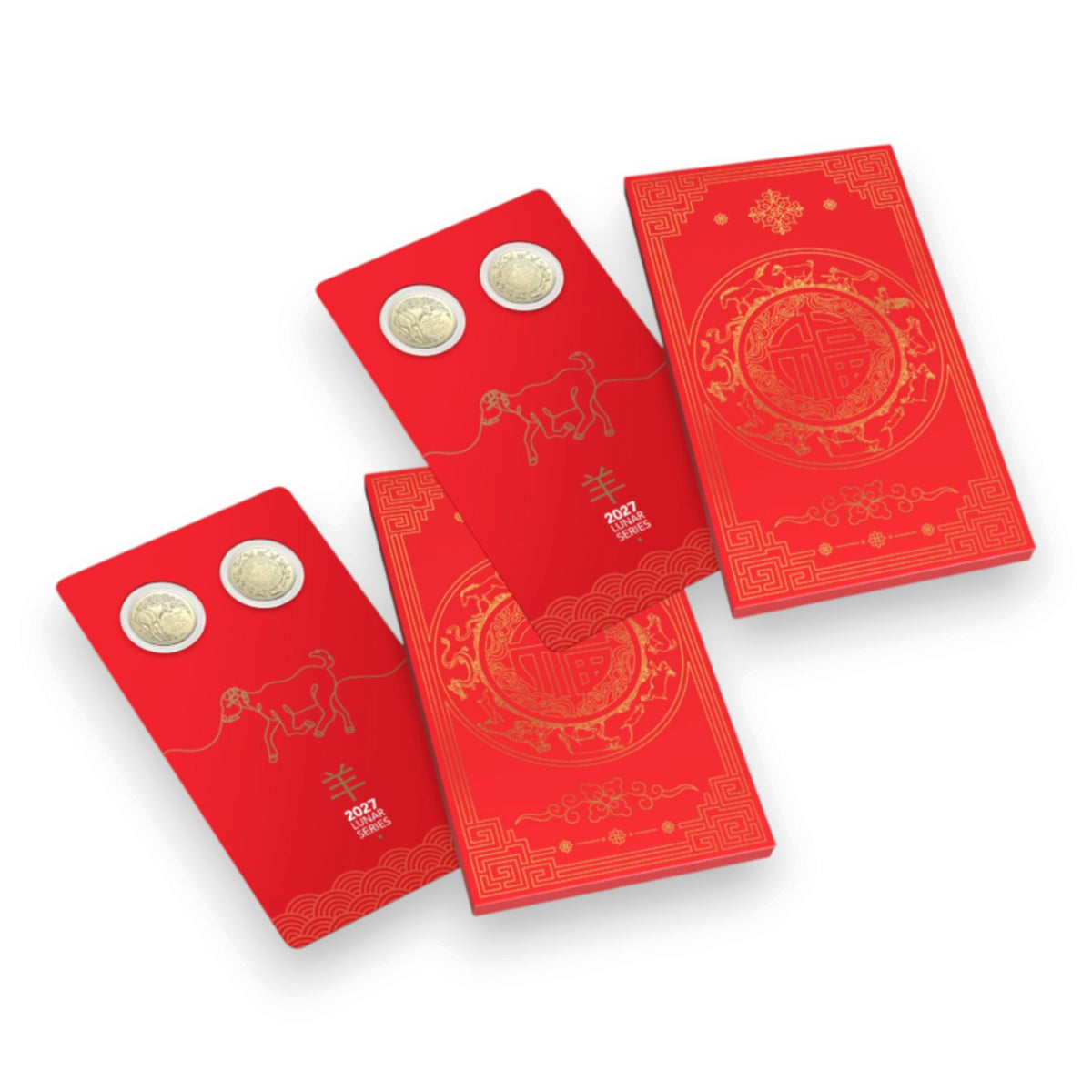 2027 $1 Uncirculated Two-Coin Set - Year of the Goat (Single & Multi-Buy Saver Pack)