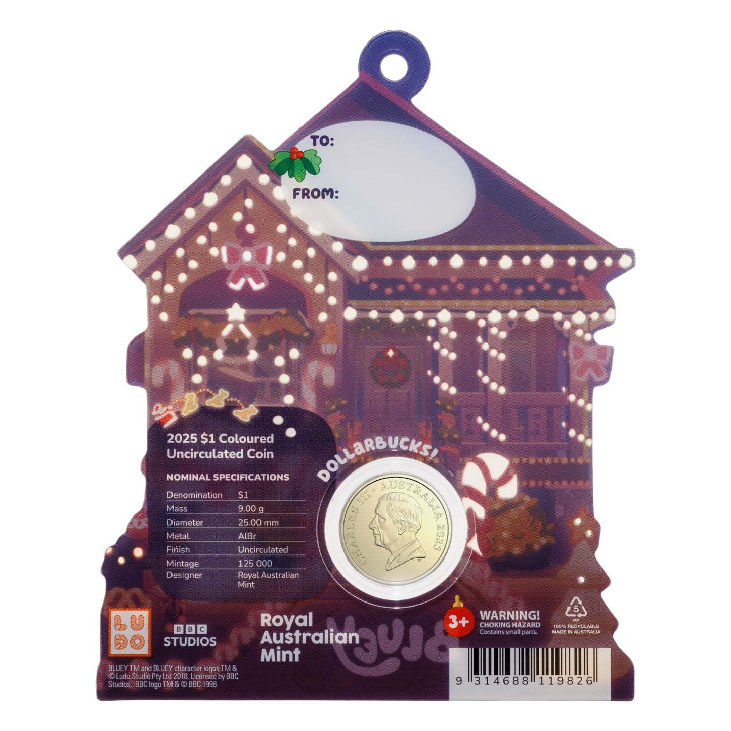 2025 Royal Australian Mint Two-Coin Bundle: Fine Silver Kangaroo and Bluey Christmas