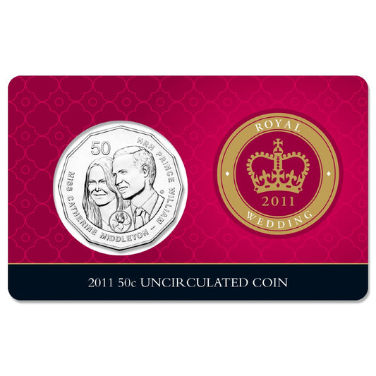 2011 50c Coin - Royal Wedding of Prince William and Catherine Middleton