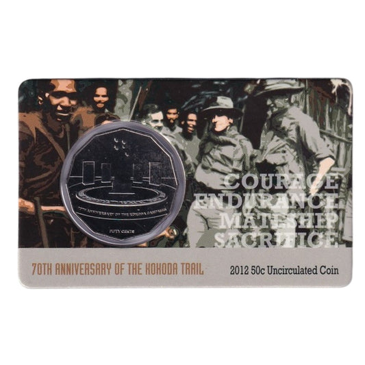 2012 50c Coin - 70th Anniversary of the Kokoda Trail