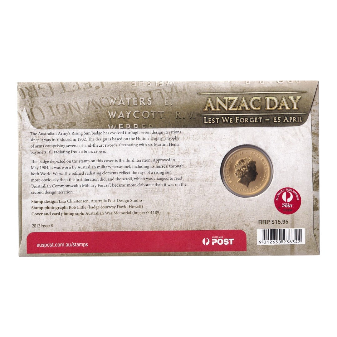 2012 Perth Mint PNC - ANZAC Day - Lest We Forget