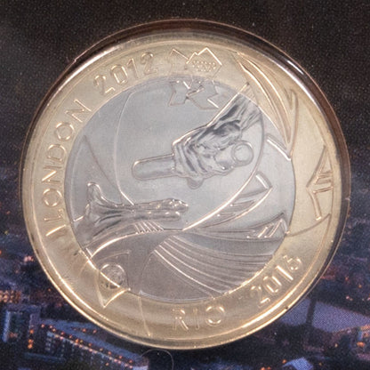 2012 London Olympics Handover To Rio - £2 Brilliant Uncirculated Coin In Folder