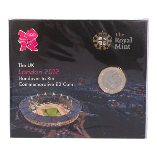 2012 London Olympics Handover To Rio - £2 Brilliant Uncirculated Coin In Folder