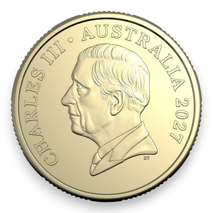 2027 $1 Coloured Uncirculated Coin - Bluey Cricket