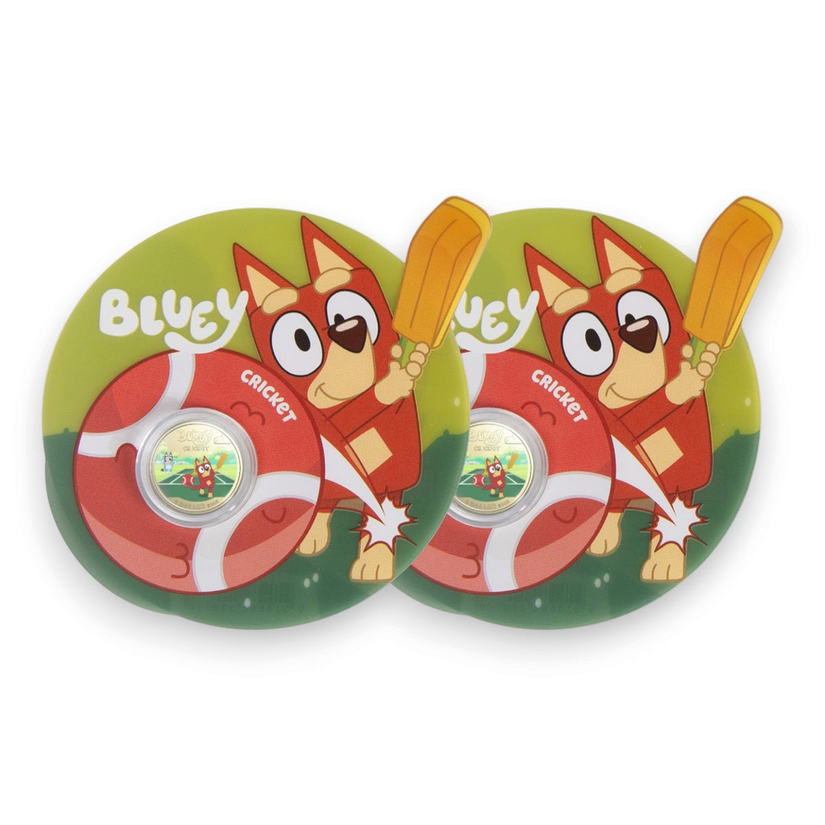 2027 $1 Coloured UNC Coin - Bluey Cricket (Single & Multi-Buy Saver Pack)