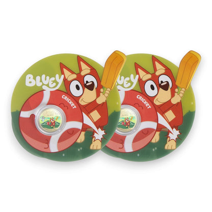 2027 $1 Coloured UNC Coin - Bluey Cricket (Single & Multi-Buy Saver Pack)