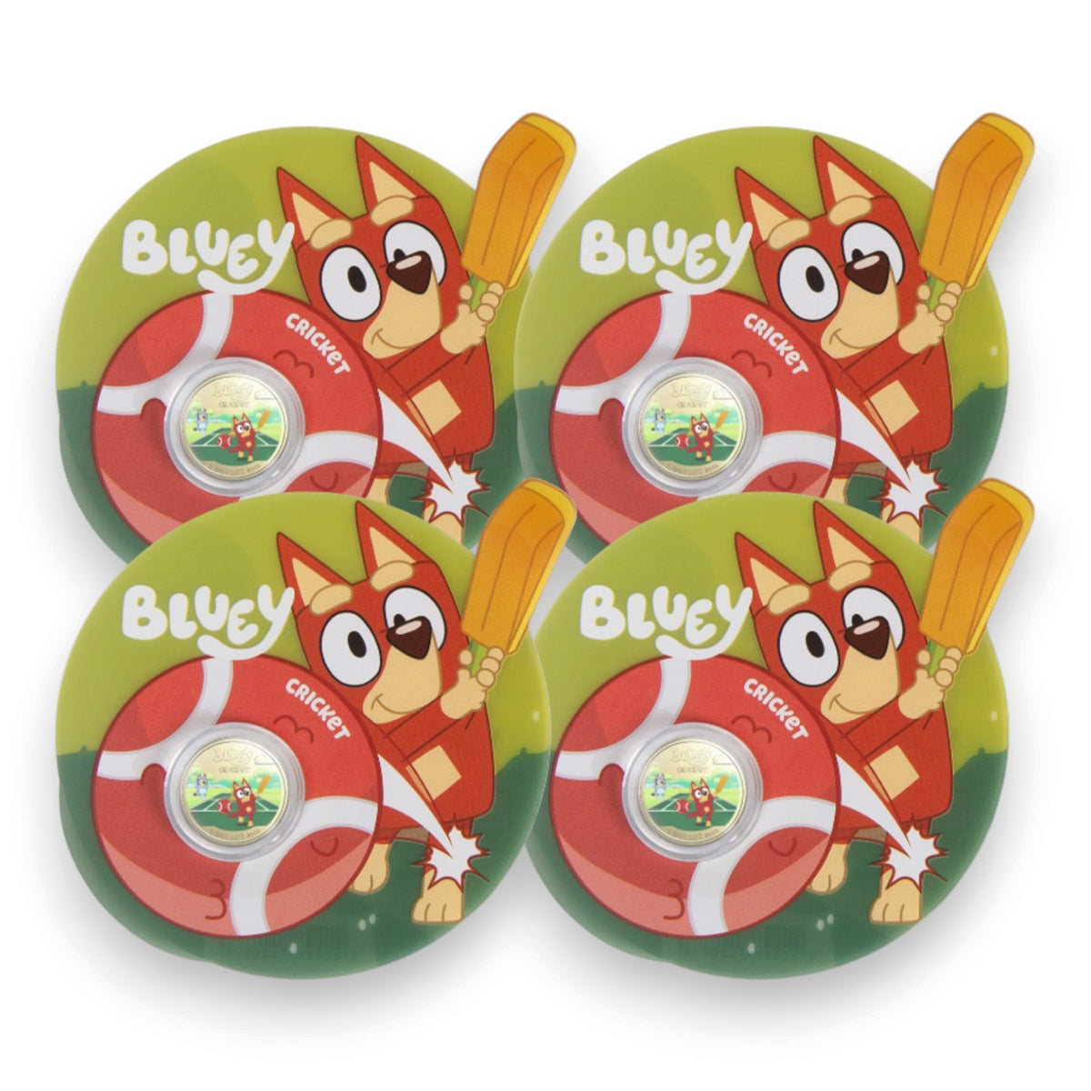 2027 $1 Coloured UNC Coin - Bluey Cricket (Single & Multi-Buy Saver Pack)