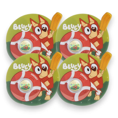 2027 $1 Coloured UNC Coin - Bluey Cricket (Single & Multi-Buy Saver Pack)
