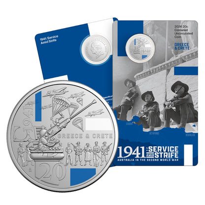 2026 20c Coloured Uncirculated Coin Series – Service Amid Strife: 1941
