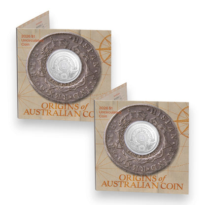 2026 $1 Uncirculated Coin - Origins of Australian Coin: Holey Dollar (Single & Multi-Buy Saver Pack)
