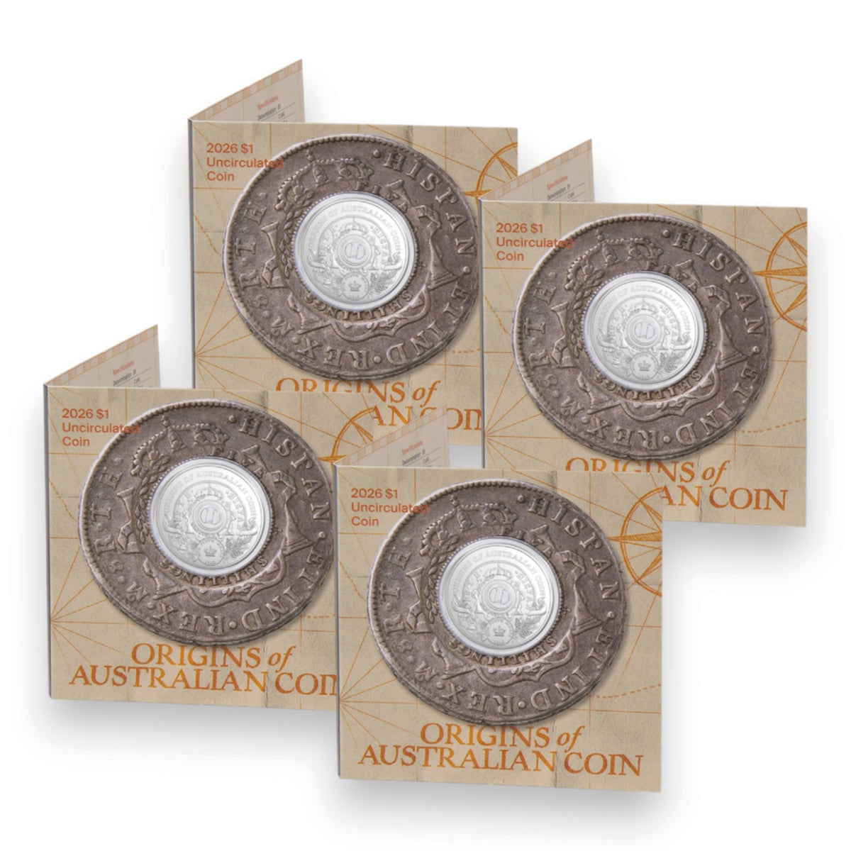 2026 $1 Uncirculated Coin - Origins of Australian Coin: Holey Dollar (Single & Multi-Buy Saver Pack)