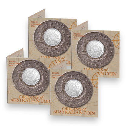 2026 $1 Uncirculated Coin - Origins of Australian Coin: Holey Dollar (Single & Multi-Buy Saver Pack)