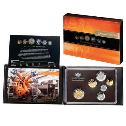2012 Royal Australian Mint Proof Coin Set - Special Edition with Selective Gold Plating