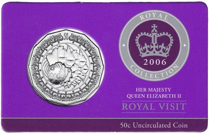 2006 50c Coin - Her Majesty Queen Elizabeth II - Royal Visit