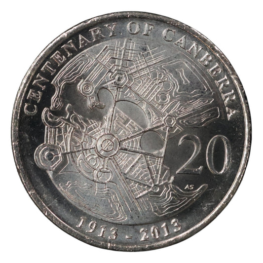 2013 20c Coin - Centenary of Canberra - Uncirculated