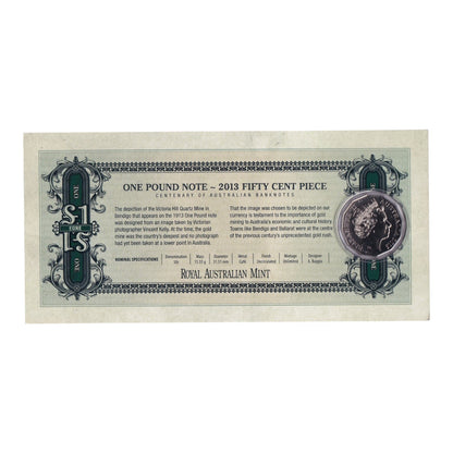 2013 Centenary of Australian Banknotes – 20c & 50c Three-Coin Uncirculated Set