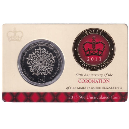 2013 50c Coin - 60th Anniversary of the Coronation of Her Majesty Queen Elizabeth II