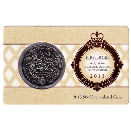 2013 50c Coin - Firstborn Baby of The Duke and Duchess of Cambridge - HRH Prince George