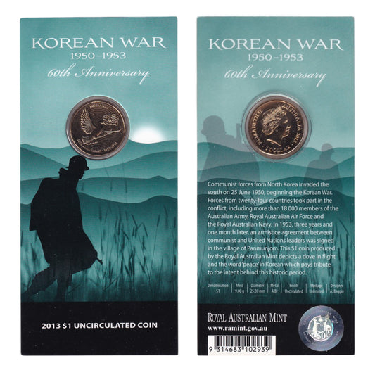 2013 $1 Coin - Korean War 1950-1953 60th Anniversary