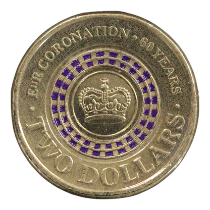2013 $2 Coin - Queen Elizabeth II Coronation 60th Anniversary - Extremely Fine