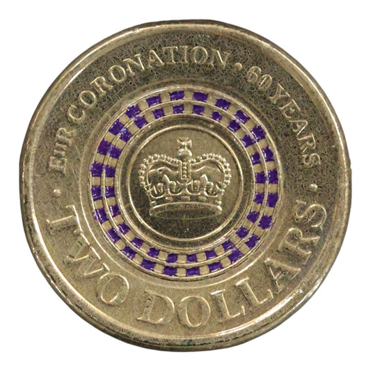 2013 $2 Coin - Queen Elizabeth II Coronation 60th Anniversary - Extremely Fine