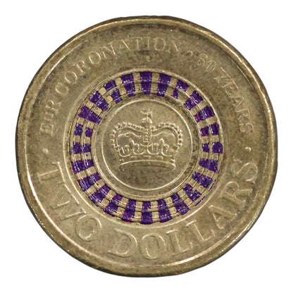 2013 $2 Coin - Queen Elizabeth II Coronation 60th Anniversary - Extremely Fine