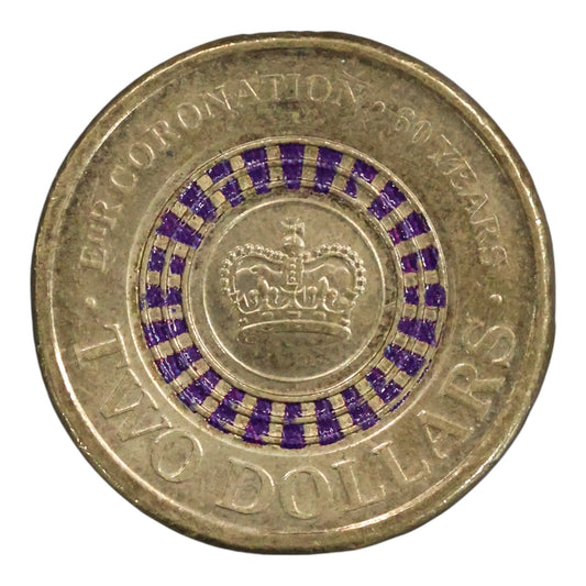 2013 $2 Coin - Queen Elizabeth II Coronation 60th Anniversary - Extremely Fine