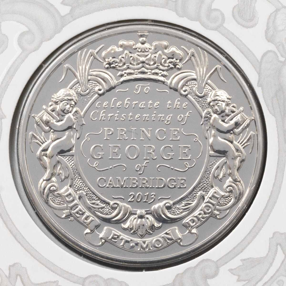 2013 Prince George Christening - £5 Crown - Brilliant Uncirculated Coin In Folder