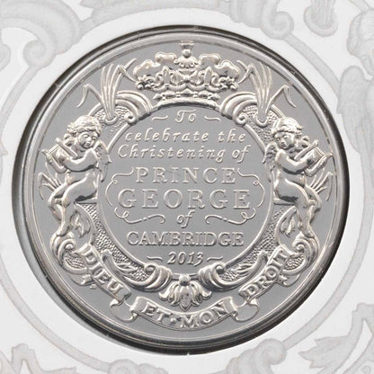 2013 Prince George Christening - £5 Crown - Brilliant Uncirculated Coin In Folder